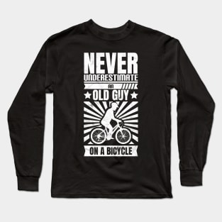 Bycicle Cyclist Grandpa Long Sleeve T-Shirt